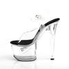 Pleaser - TIPJAR7085 Sandale à bride à la cheville, Pole dance chaussures - Chaussures de pole dance - Blanc Product image